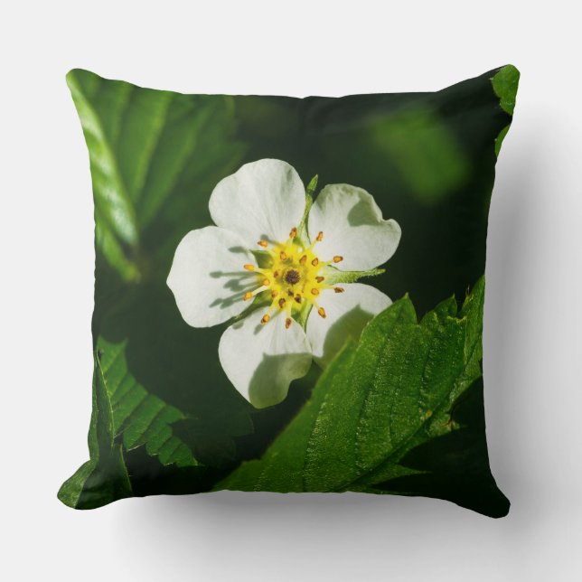 Wild Strawberry Flower Cushion (Front)