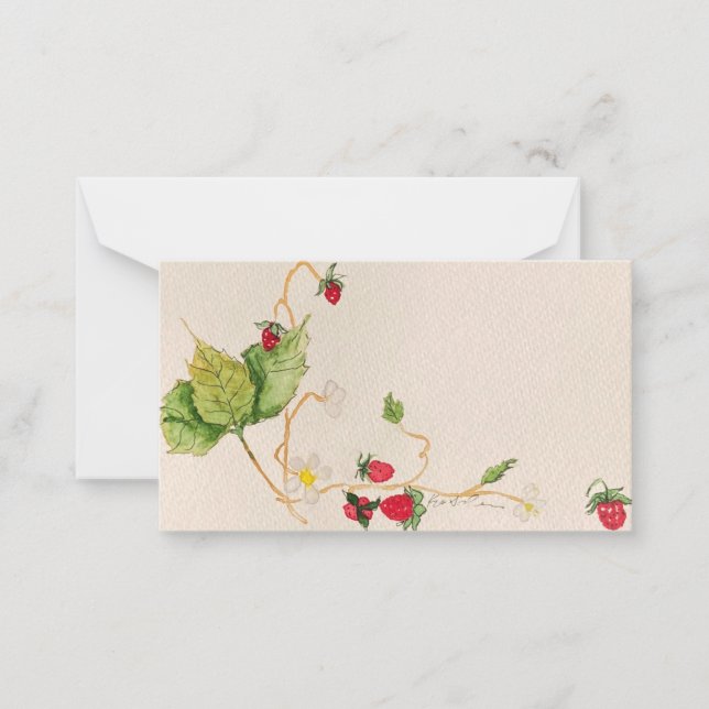wild strawberry note card (Front)