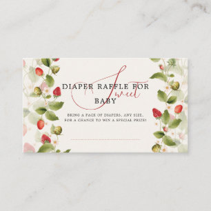 WILD STRAWBERRY SWEET BABY SHOWER ENCLOSURE CARD