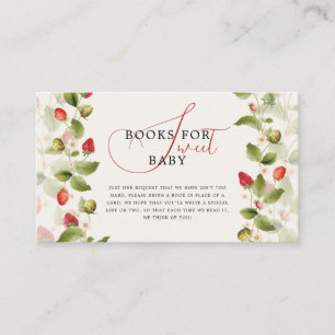 WILD STRAWBERRY SWEET BABY SHOWER ENCLOSURE CARD