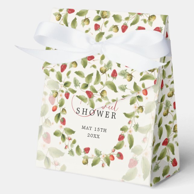 WILD STRAWBERRY SWEET BABY SHOWER FAVOUR BOX (Front)