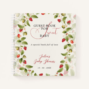 WILD STRAWBERRY SWEET BABY SHOWER NOTEBOOK