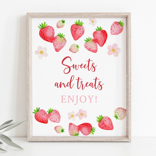 Wild Strawberry Sweet Treats Birthday Sign (Creator Uploaded)