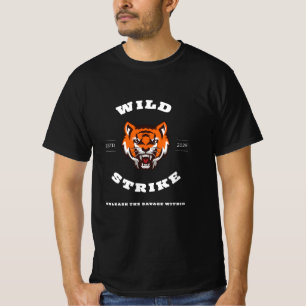 Wild Strike Tiger Head T-Shirt – Unleash the Savag