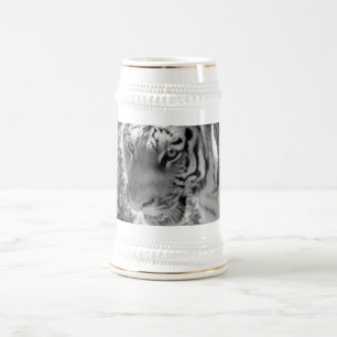Wild Striped Tiger Black and White Beer Stein