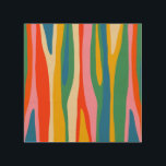 Wild Stripes Colourful Modern Abstract Pop Pattern Wood Wall Art<br><div class="desc">Wild Stripes Colourful Modern Abstract Pop Pattern Blue Pink Red Green Mustard Yellow. Colourful multi-colour retro contemporary design with a bold maximalist aesthetic and a lively vibe. By Kierkegaard Design Studio.</div>