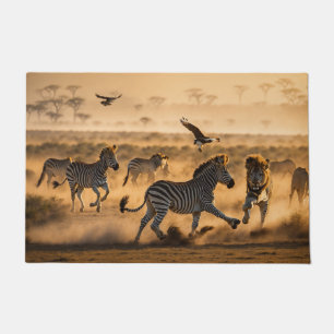 Wild Stripes – Majestic Zebra Family Doormat
