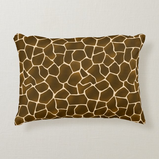 Wild Style Safari Giraffe Spots Animal Print Decorative Cushion (Front)
