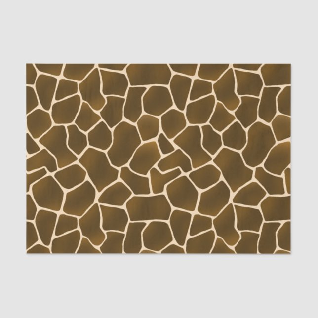 Wild Style Safari Giraffe Spots Animal Skin Print Tissue Paper (Front)