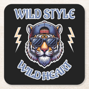 Wild Style, Wild Heart Square Paper Coaster