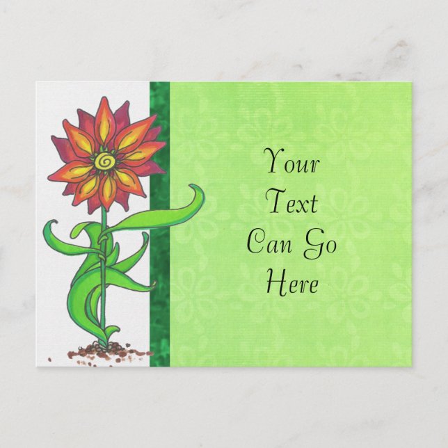 Wild Stylised Flower Postcard (Front)