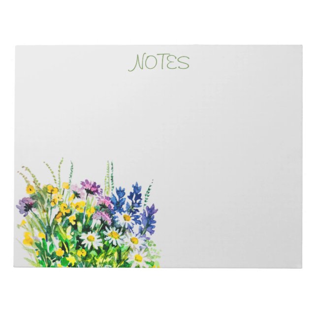 Wild summer flowers notepad (Front)