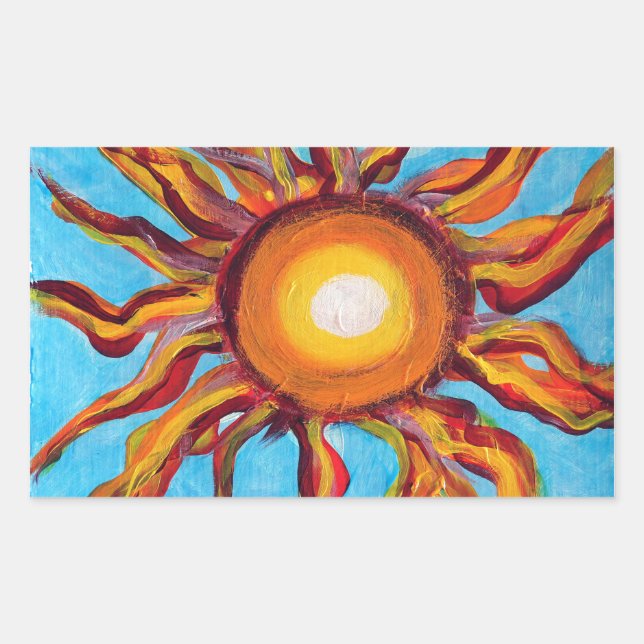 Wild Sun Rectangular Sticker (Front)