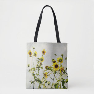 Wild Sunflowers Yellow Flower Floral Art Tote Bag