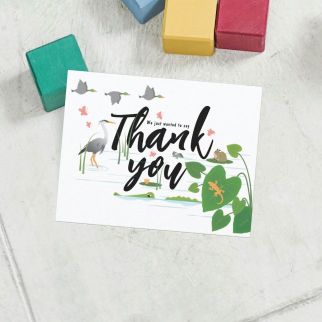 Wild Swamp Creatures Thank You Card (Creator Uploaded)