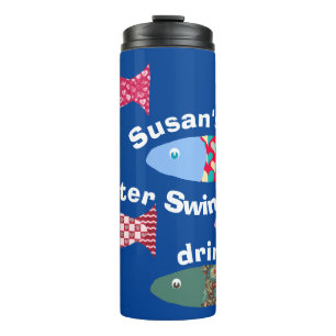 Wild swimming After Swim Drink Flask Personalised Thermal Tumbler
