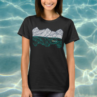 Wild swimming open water with mountains and lake