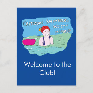 Wild swimming postcard