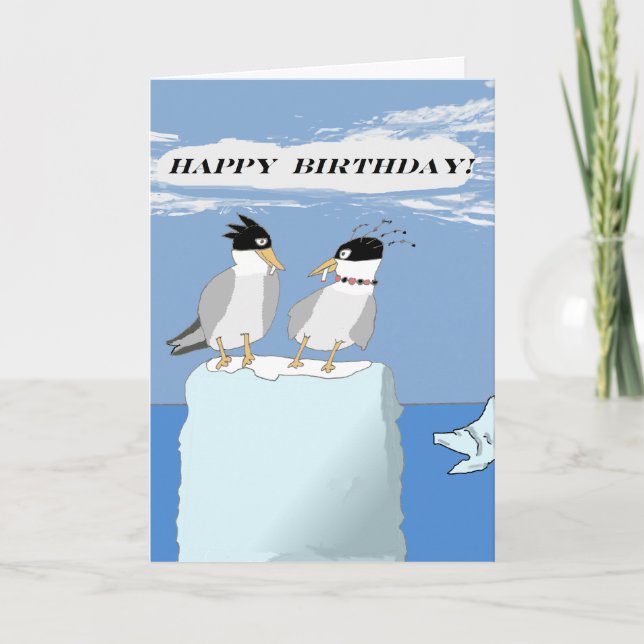 Wild Terns -- Happy Birthday Card (Front)