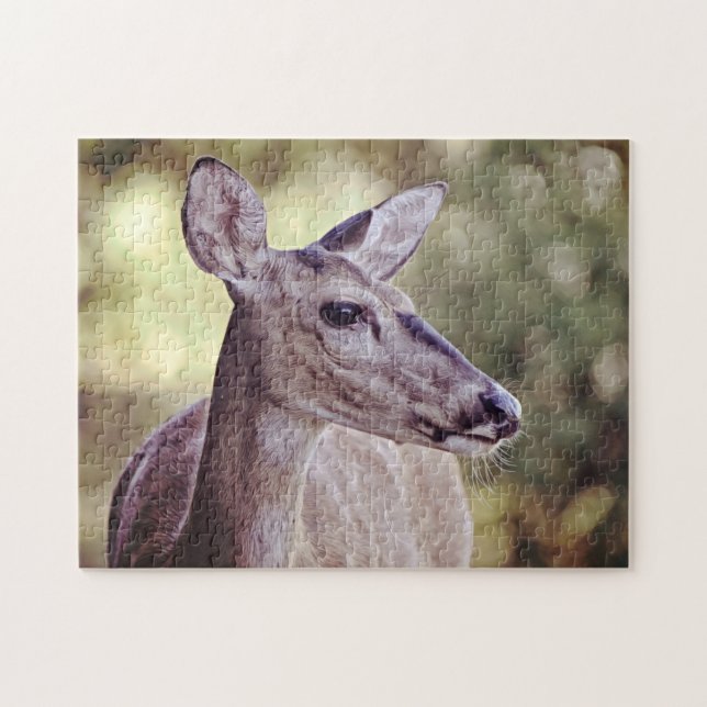 Wild Texas Deer Close Up Pretty Eyes Puzzle (Horizontal)