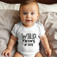 Wild Thing Number Quote Funny Leopard Print
