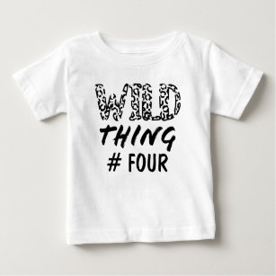 Wild Thing Number Quote Funny Leopard Print Baby T-Shirt
