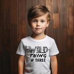 Wild Thing Number Quote Funny Leopard Print Toddler T-Shirt<br><div class="desc">This cute and funny design is perfect for your children. It features the quote, "Wild Thing, (#), " (which can be customised to any number) in leopard cheetah print black typography. It's modern, playful, fun, and cool; the perfect design to gift to your children. ((Matching shirts are available for mum...</div>