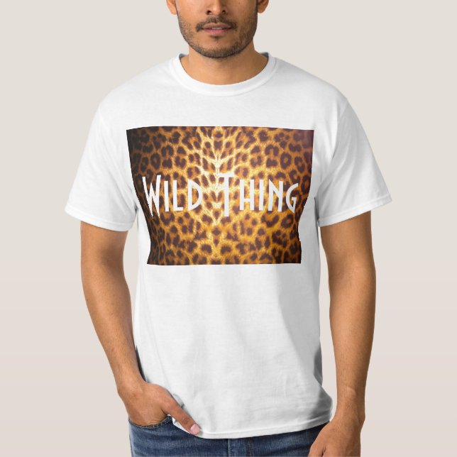 WILD THING on Leopard print Tee (Front)