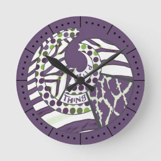 Wild Thing Purple with Chapter Ring Round Clock