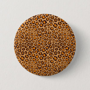Wild Thing Realistic Hand Drawn Leopard Print 6 Cm Round Badge