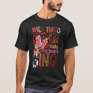Wild Thing You Make My Heart Sing Western Valentin T-Shirt