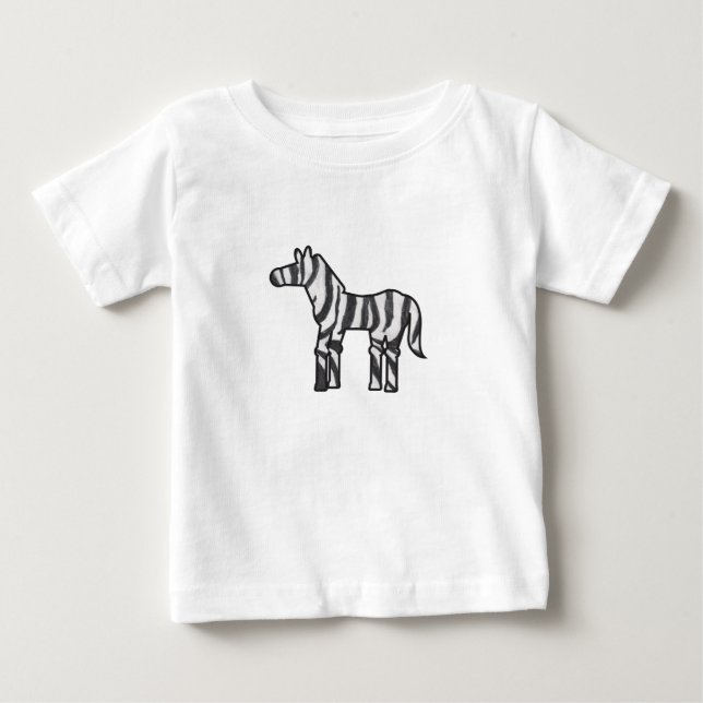 Wild Thing Zebra Baby T-Shirt (Front)