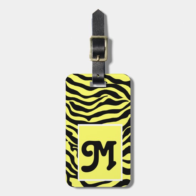Wild Thing Zebra Print Personalised Luggage TagFun Tag (Front Vertical)