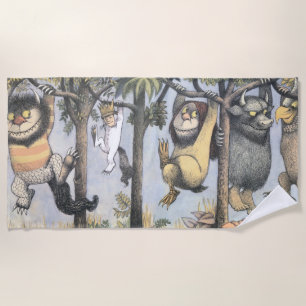Wild Things and Max Swinging From Trees Beach Towel