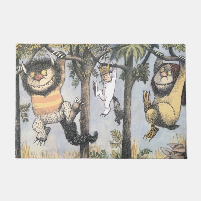 Wild Things and Max Swinging From Trees Doormat (Front)