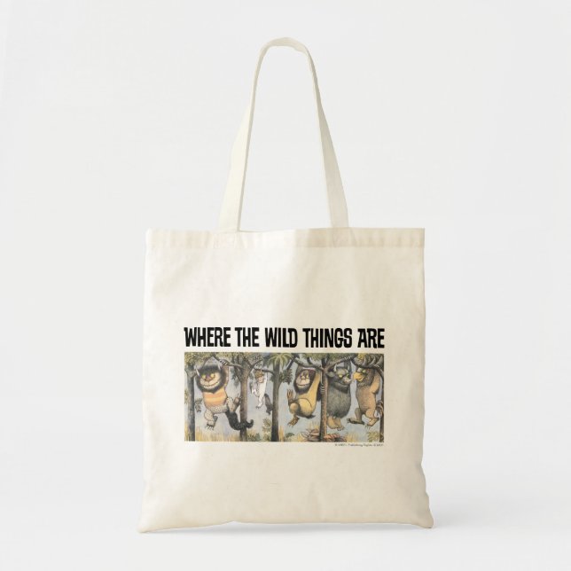 Wild Things and Max Swinging From Trees Tote Bag (Front)