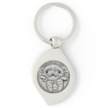 WILD THINGS: Silver Hedgehog - Key Ring