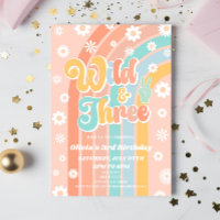 Wild & Three Rainbow Daisy 3rd Birthday Party