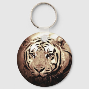 Wild Tiger Artwork Key Ring