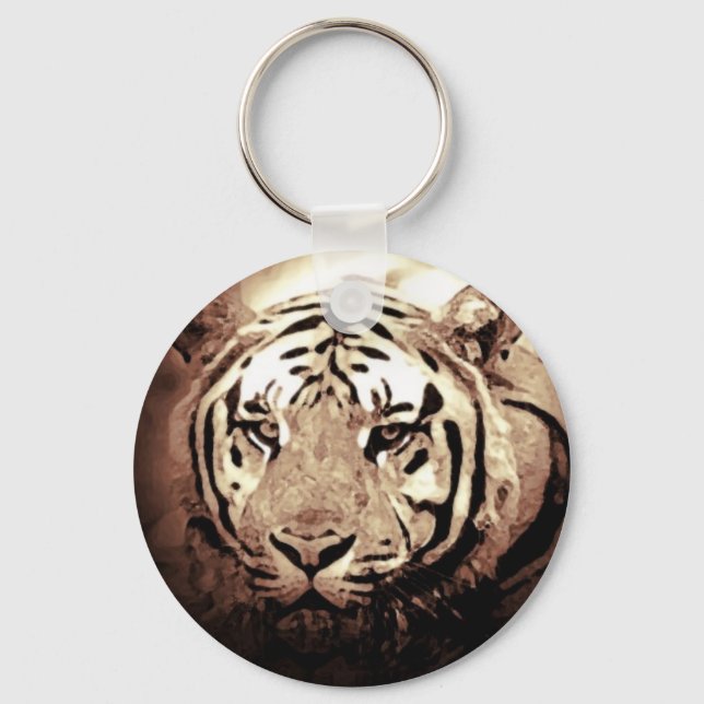 Wild Tiger Artwork Key Ring (Front)