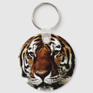 Wild Tiger Artwork Key Ring