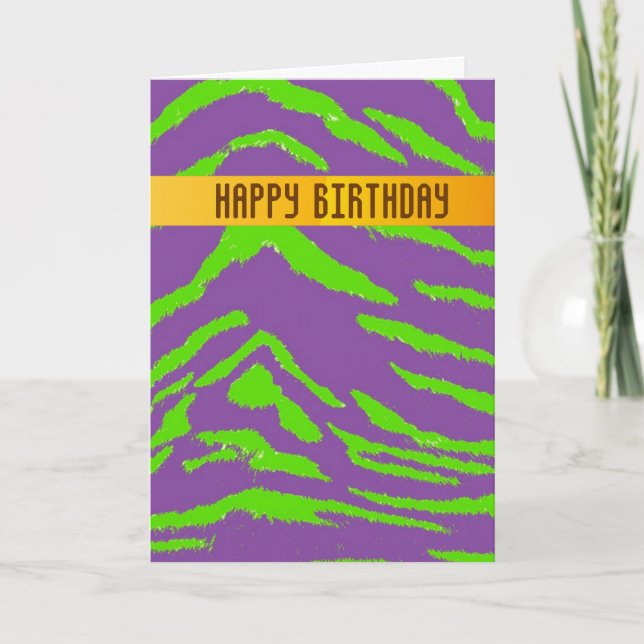 Wild Tiger Birthday Card (Front)