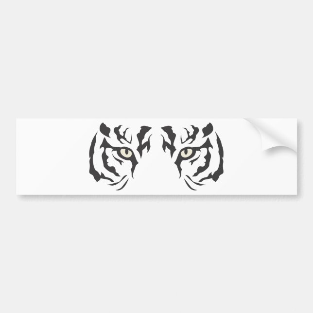 Wild Tiger Eyes Bumper Sticker (Front)