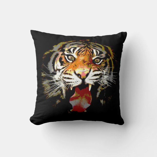 Wild Tiger Eyes Cushion (Front)
