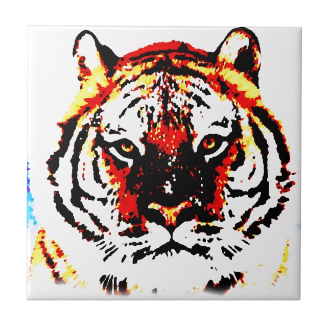 Wild Tiger Eyes Tile (Front)