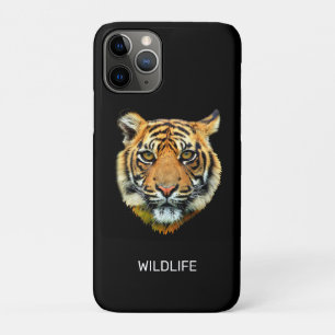 Wild Tiger Face on Black Case-Mate iPhone Case