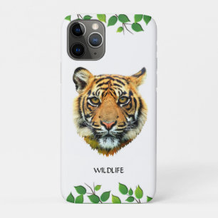 Wild Tiger Face on White Case-Mate iPhone Case