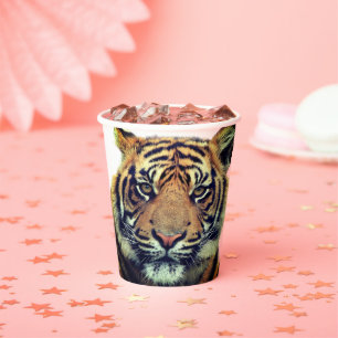 Wild Tiger Face Paper Cups