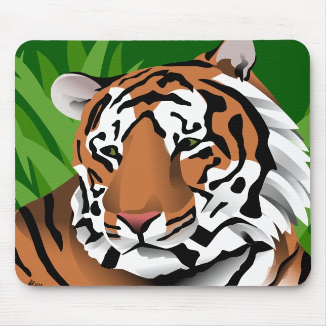 Wild Tiger Mouse Pad (Front)