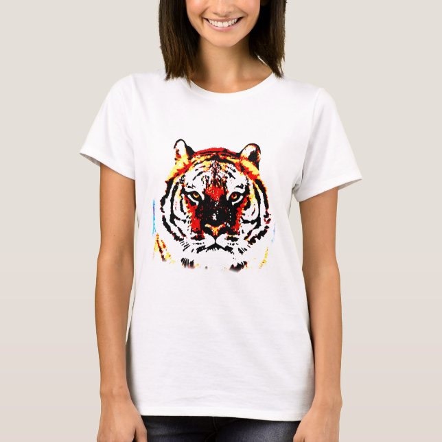 Wild Tiger Pop Art T-Shirt (Front)